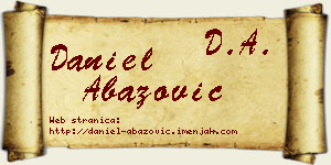 Daniel Abazović vizit kartica